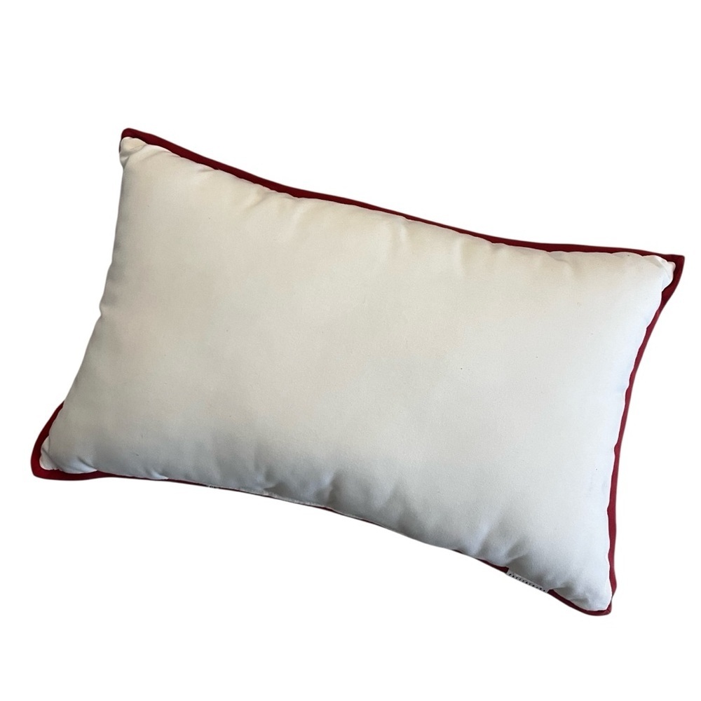 Pottery Barn 26” X 16” Coral Pattern Embroidered Pillow - Picture 5 of 10